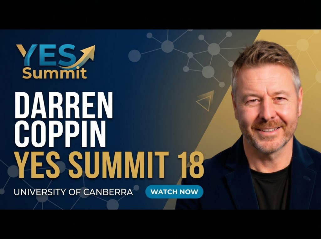 Thumbnail for Dr Darren Coppin's YES Summit 2018 keynote "From Nature to Nurture: The Behavioural Science of Young People" — portrait with summit branding.